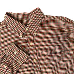 Vintage 90s J. Crew Button Down Oarsman Plaid Shirt Mens L Cotton Heritage